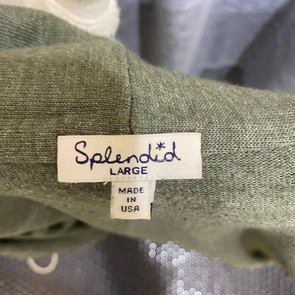 Splendid waterfall front cardigan in olive green, Sz L. - Picture 5 of 5